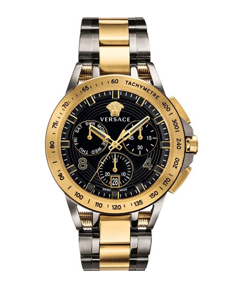 versace chronograph gold watch|Versace watches for sale.